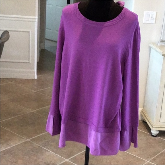 St. John Tops - St. John Purple Layered Knit Top